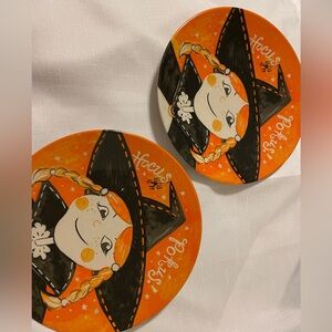 Pottery Barn Kids Halloween Witch Plates Hokus Pocus